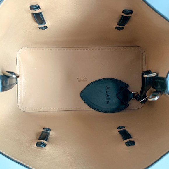 Alaia Mini Mina Leather Tote - Picture 7 of 8